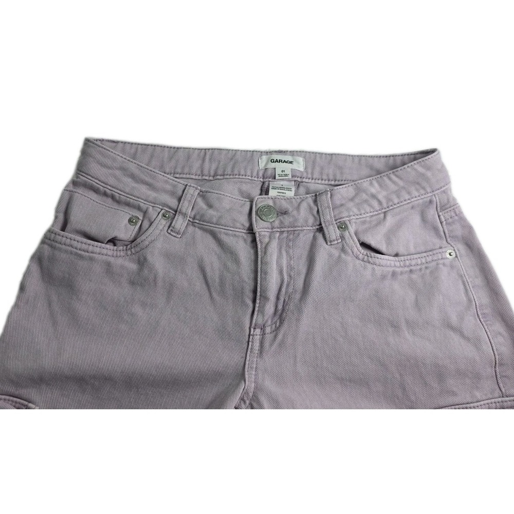Garage Cargo Jeans Casual Pockets Straight Solid PURPLE‎ Women's Size 1 Regular
